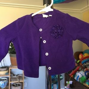 Children’s place purple cardigan 18-24 month